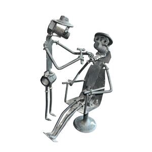 Vntg Hamms Dental Dentist Brutalist nuts bolts Sculpture metal dental figurine